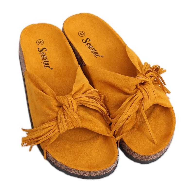 Women's boho honey slippers CK136P Yellow