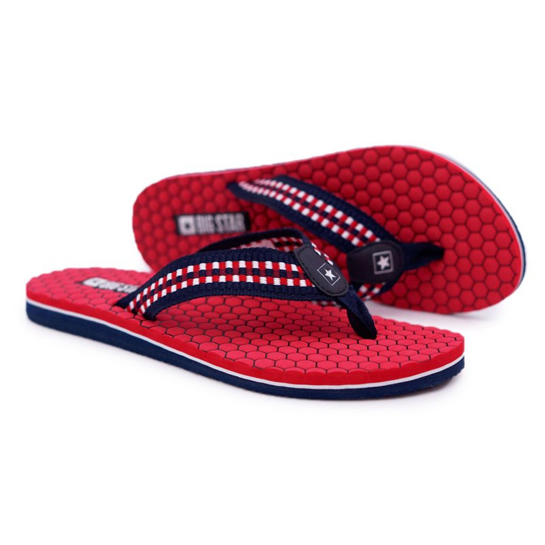 Women's Slippers Flip-flops Big Star Red DD274A252