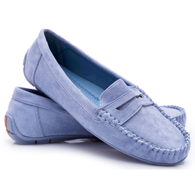SEA Women's Blue Loafers Suede Bolero SEA Women's Blue Loafers Suede Bolero