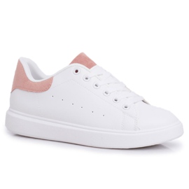 SEA Women's Sport Shoes White with a Pink Heel Milly