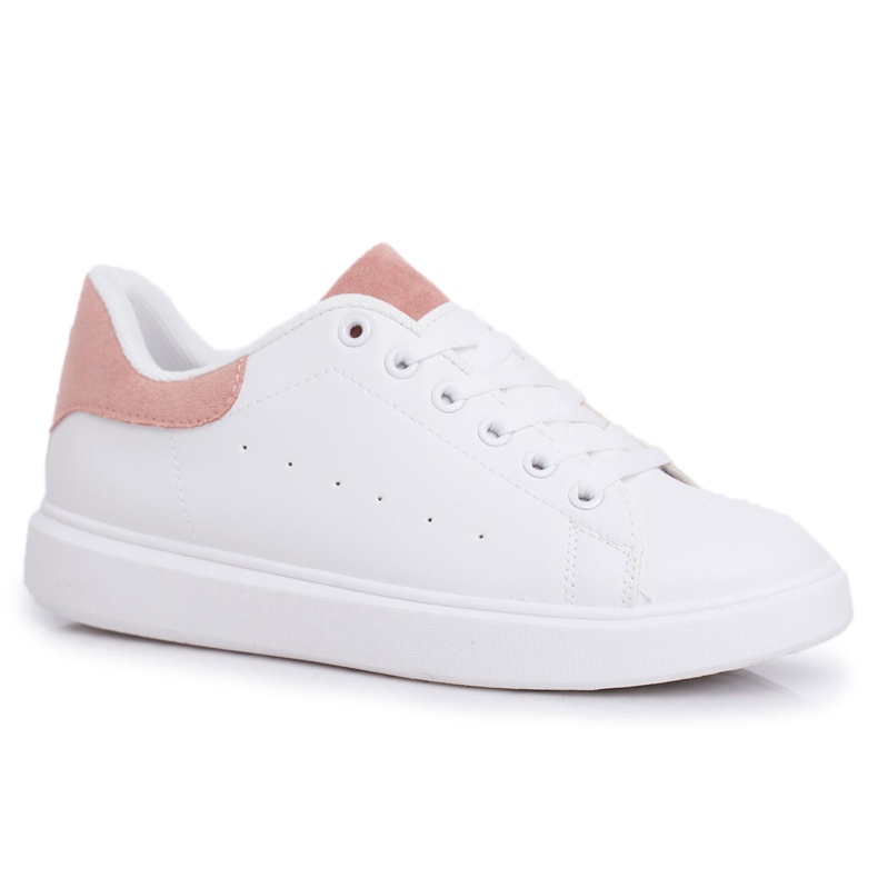 SEA Women's Sport Shoes White with a Pink Heel Milly SEA Women's Sport Shoes White with a Pink Heel Milly