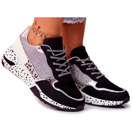 Women's Sport Shoes Thick Sole Black Nokien