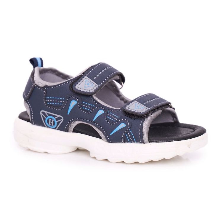 FRROCK Children's Youth Boys Sandals With Velcro Navy Blue Pelgro FRROCK Children's Youth Boys Sandals With Velcro Navy Blue Pelgro