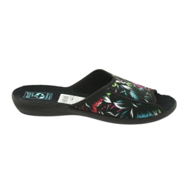 Women's slippers flowers Adanex 24301 black blue pink green Women's slippers flowers Adanex 24301 black blue pink green