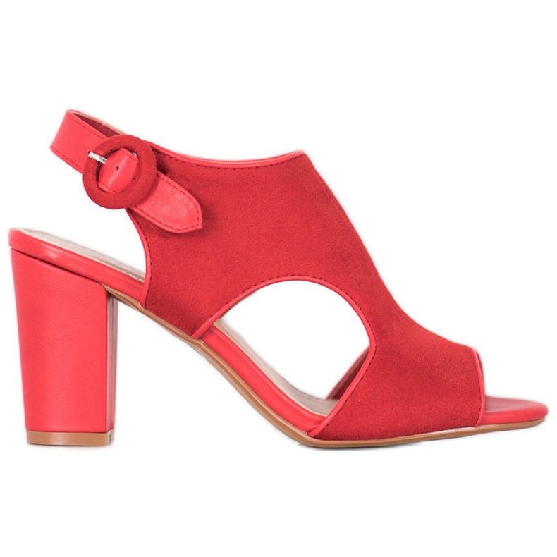 Weide Built Sandals With Suede red