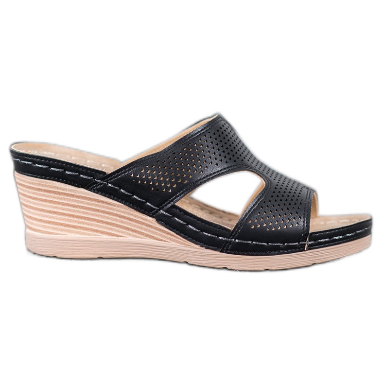 GOLL Light Wedge Slippers black