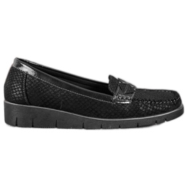 SHELOVET Textile loafers black SHELOVET Textile loafers black