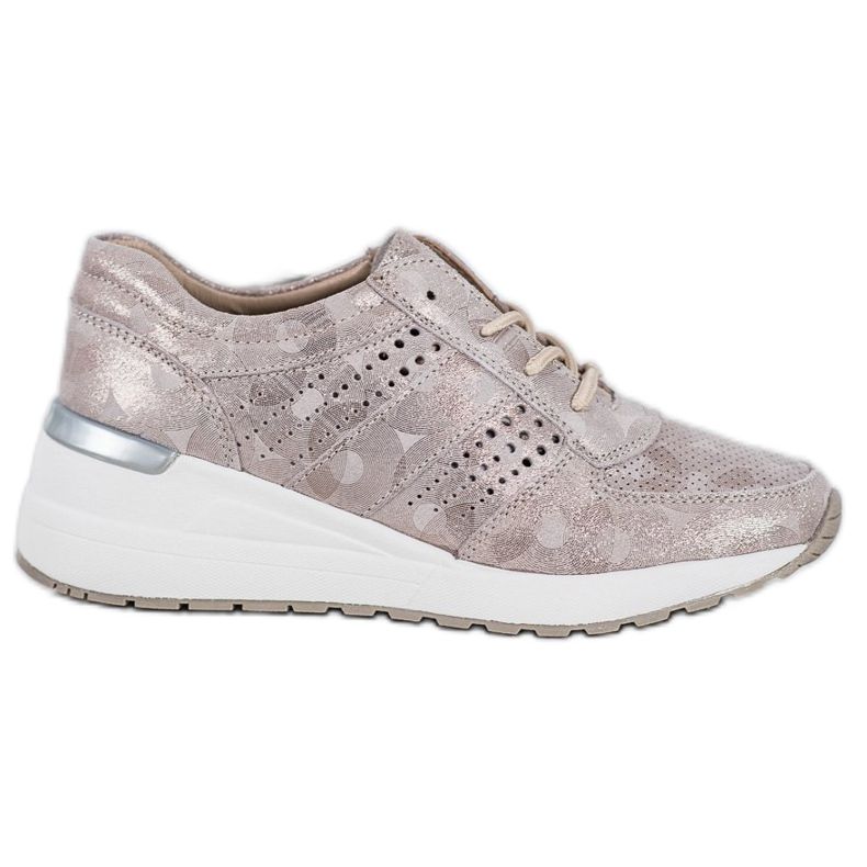 Filippo Leather Wedge Sneakers yellow