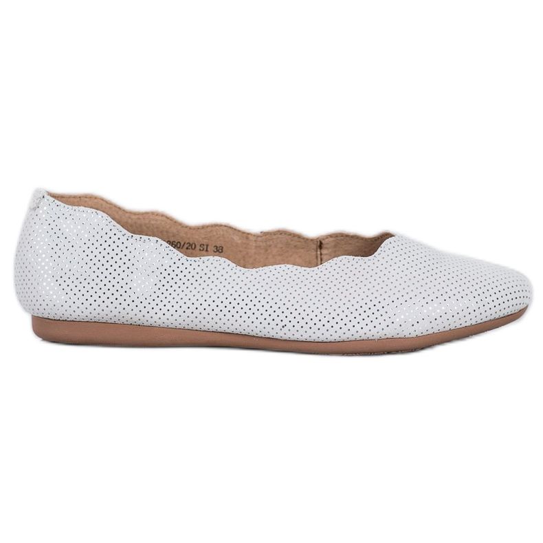 Filippo Elegant Leather Ballerinas grey