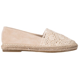 Small Swan Suede Espadrilles With Lace brown Small Swan Suede Espadrilles With Lace brown
