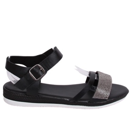 Black women's sandals D-118 Black