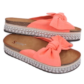 Women's coral slippers LK29P Coral pink