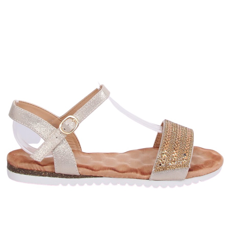 Gold women's sandals HT-69 Gold golden Gold women's sandals HT-69 Gold golden