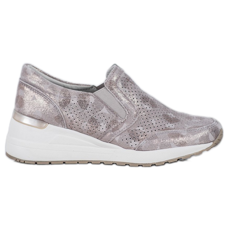 Filippo Openwork Leather Slipons brown yellow