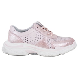Filippo Classic Leather Sneakers pink