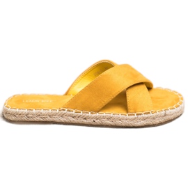 SHELOVET Comfortable Suede Slippers yellow