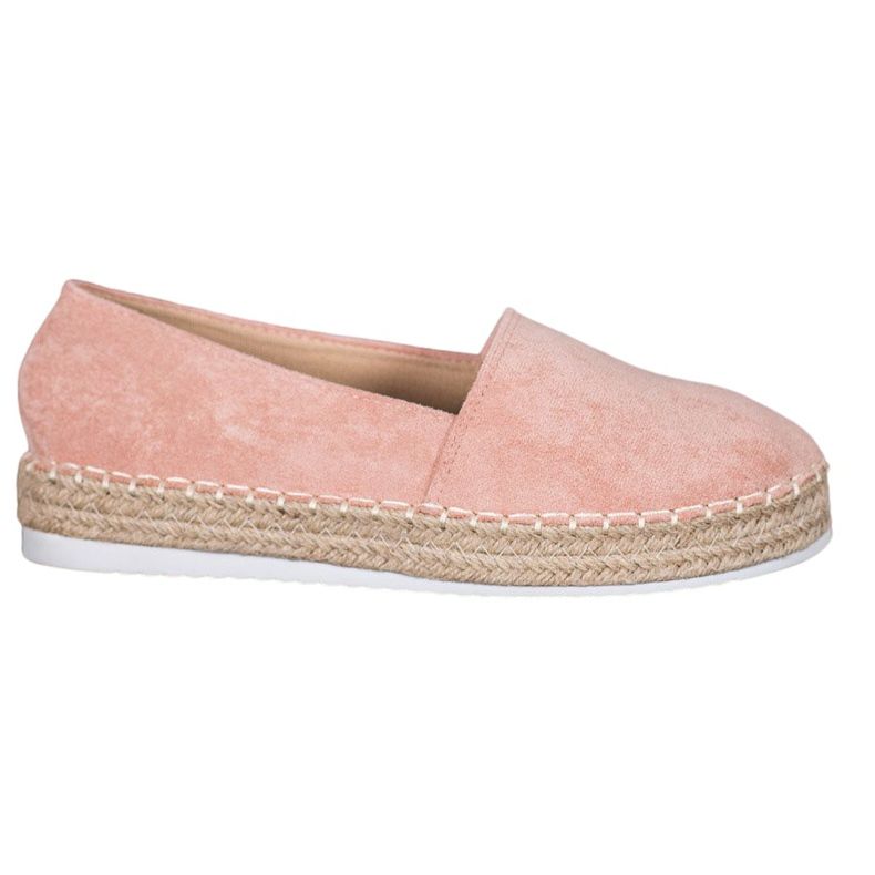 Small Swan Powder Suede Espadrilles pink