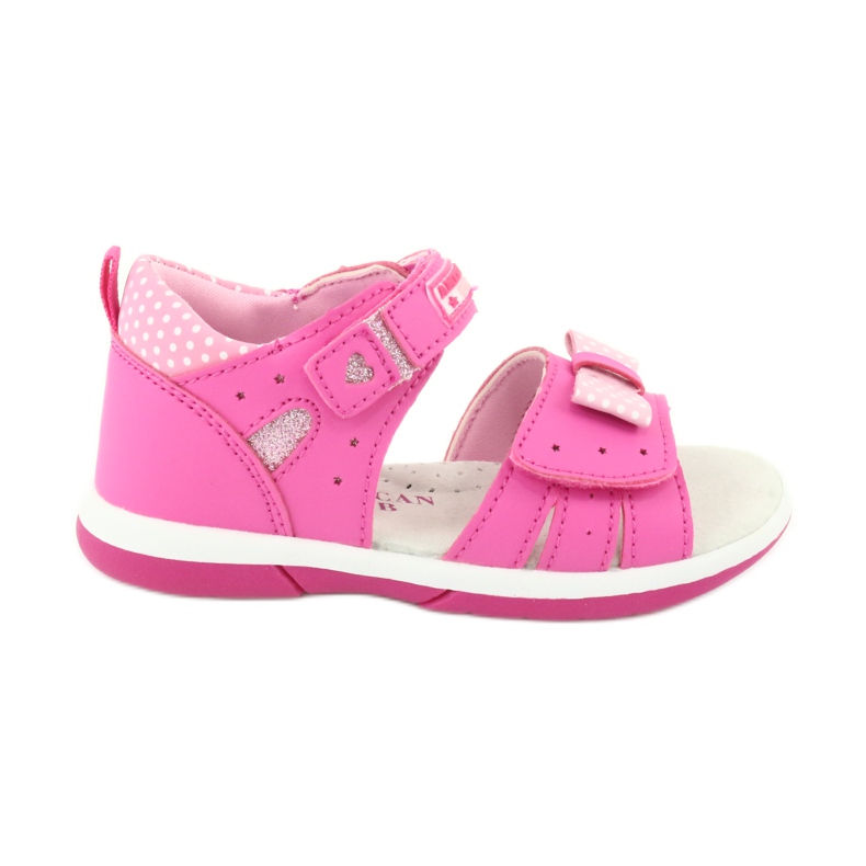 American Club American DR20/20 Girls' sandals with a pink bow American Club American DR20/20 Girls' sandals with a pink bow