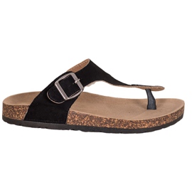 Comfortable VINCEZA flip-flops black