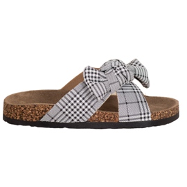 Fashionable VINCEZA slippers white black