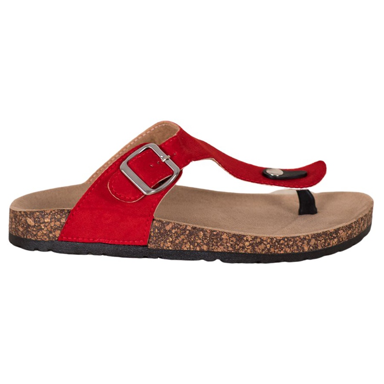 Comfortable VINCEZA flip-flops red