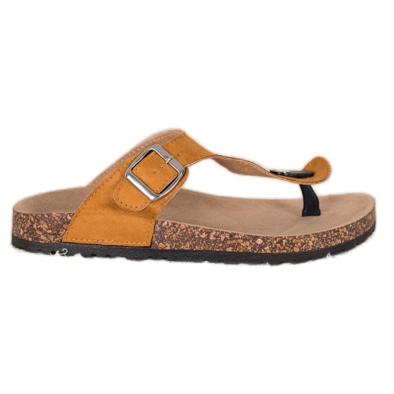 Comfortable VINCEZA flip-flops brown