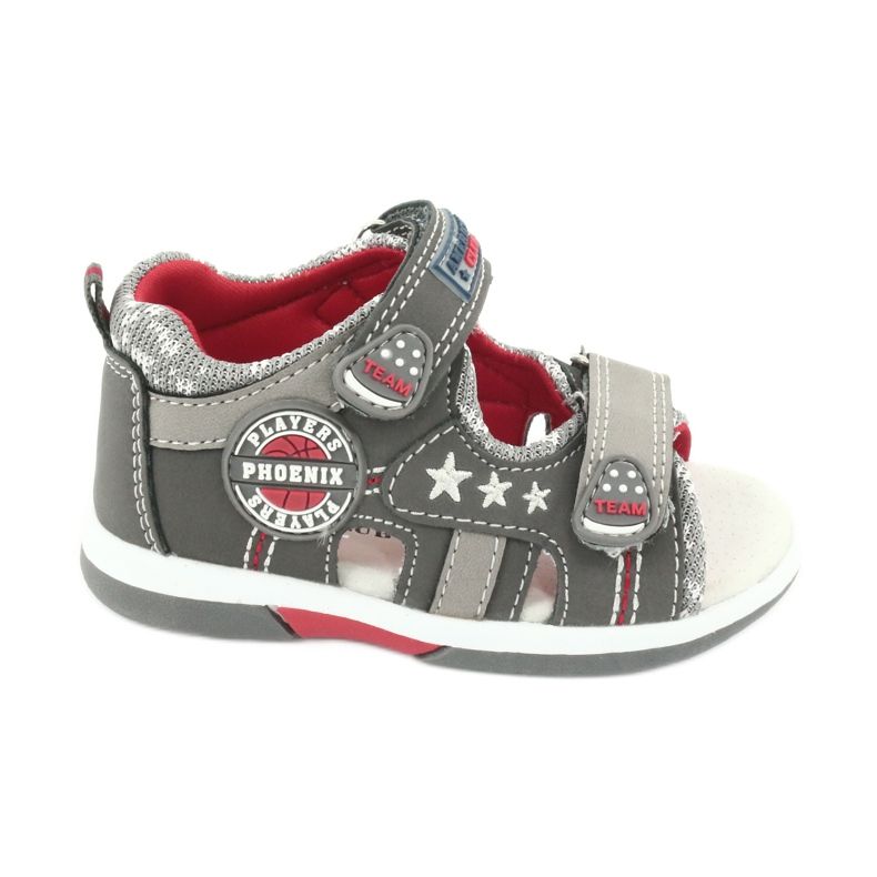 American Club Sandals with boys boys leather insert DR15/20 gray-red grey