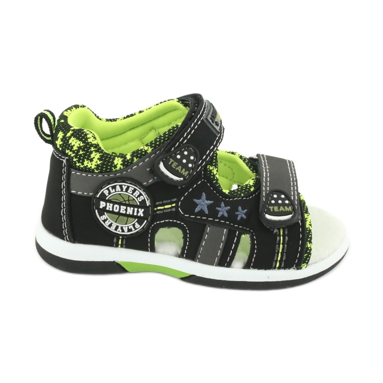 American Club Boys sandals leather insert DR15/20 black and green