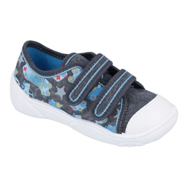 Befado children's slippers 907P104 blue-gray