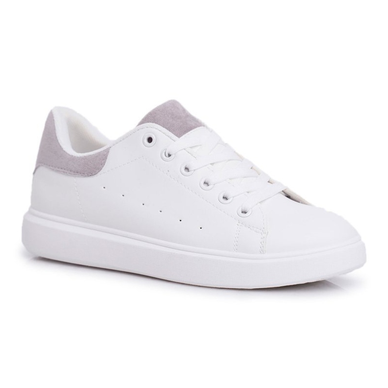 SEA Women's Sport Shoes White with a Gray Heel Milly grey SEA Women's Sport Shoes White with a Gray Heel Milly grey