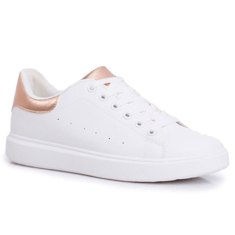 SEA Women's Sport Shoes White with a Heel Champagne Milly pink