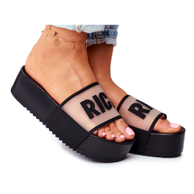 SEA Women's Black Rich Slippers On The Platform
