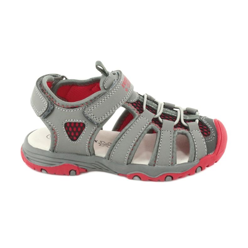 American Club Sandals gray-red leather insert xD06/20 grey