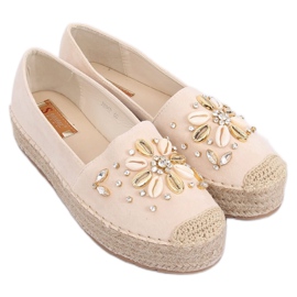 Beige espadrilles for women JH96P Beige II Quality