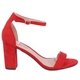 Red high-heeled sandals CD59P Red