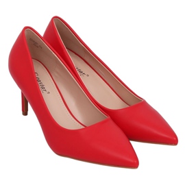 Red CD62P Red low heel stilettos Red CD62P Red low heel stilettos