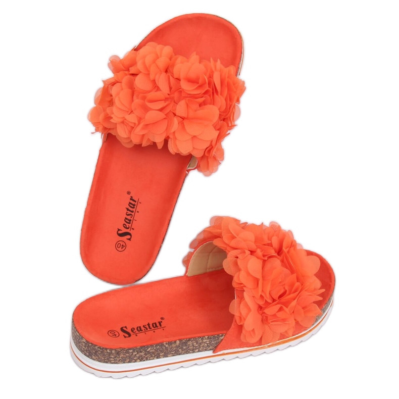 Flower power slippers orange BG47P Orange Ii Quality