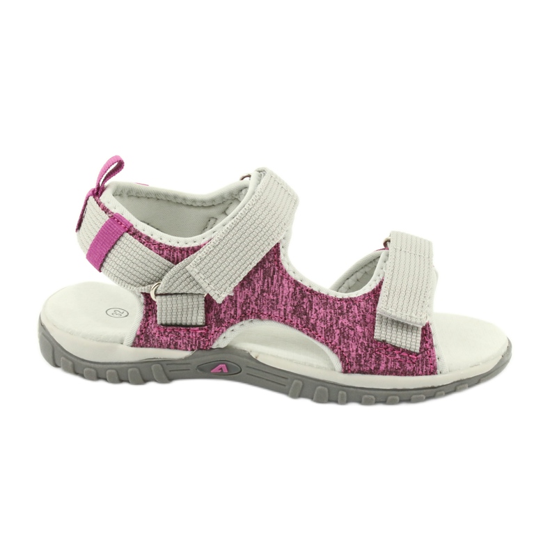 American Club Girls' sandals with a leather insert RL25/20 pink/gray