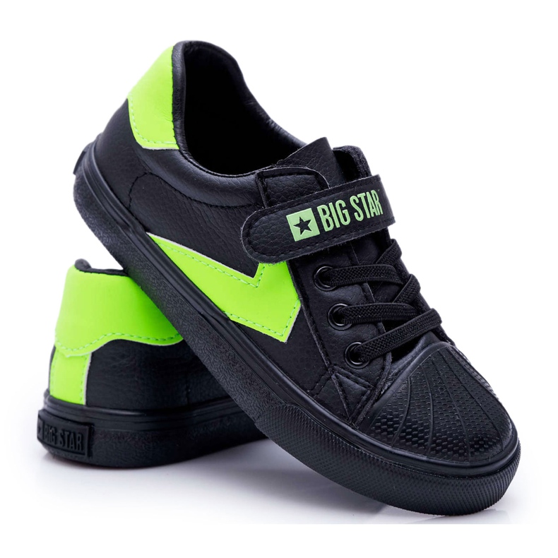 Children's Shoes Sneakers Big Star With Velcro Black FF374121 Children's Shoes Sneakers Big Star With Velcro Black FF374121