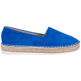 Small Swan Blue Suede Espadrilles