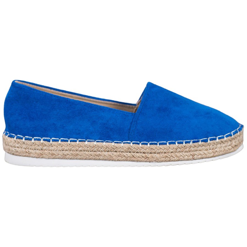 Small Swan Blue Suede Espadrilles