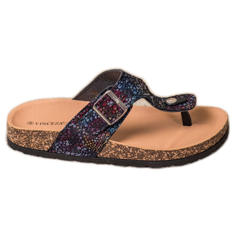 Flip-flops with a VINCEZA buckle black multicolored