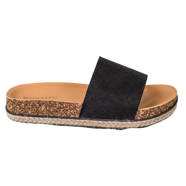 Black VINCEZA slippers Black VINCEZA slippers