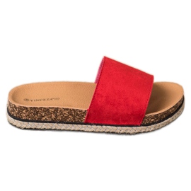 VINCEZA red slippers