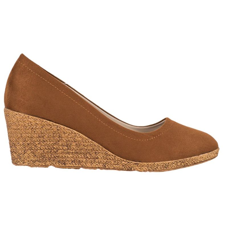Goodin Suede Wedge Pumps brown