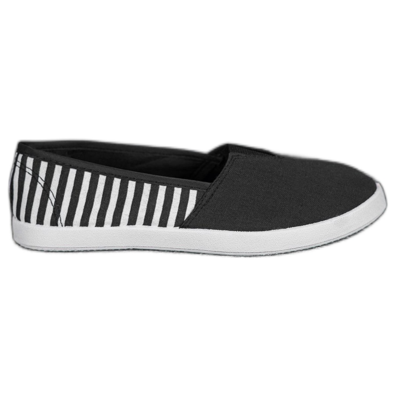 SHELOVET Black Slipons With Straps