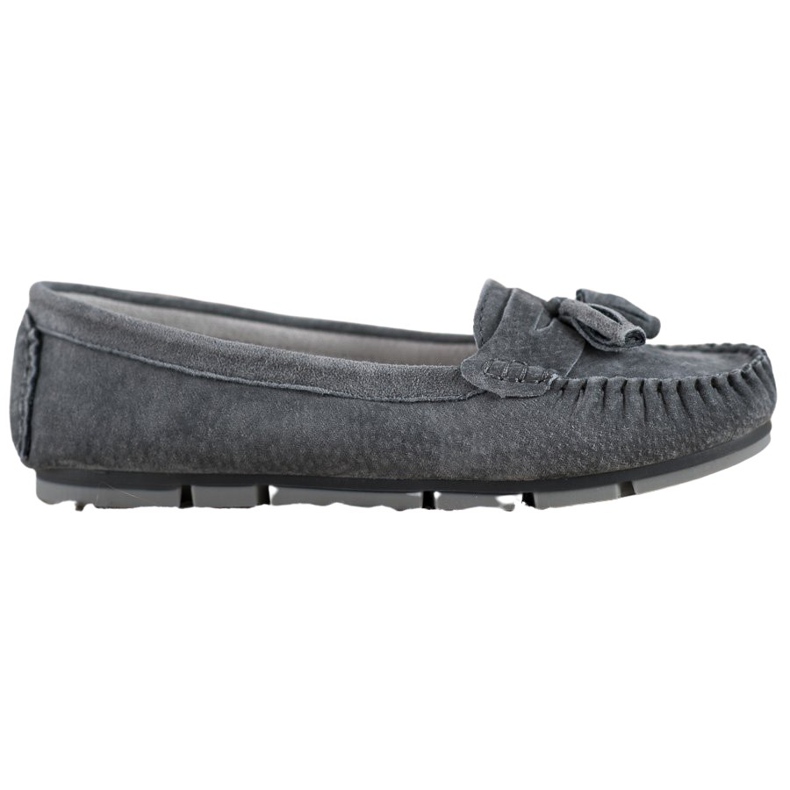 Comfortable VINCEZA leather loafers grey
