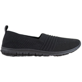 SHELOVET Comfortable Openwork Slipons black