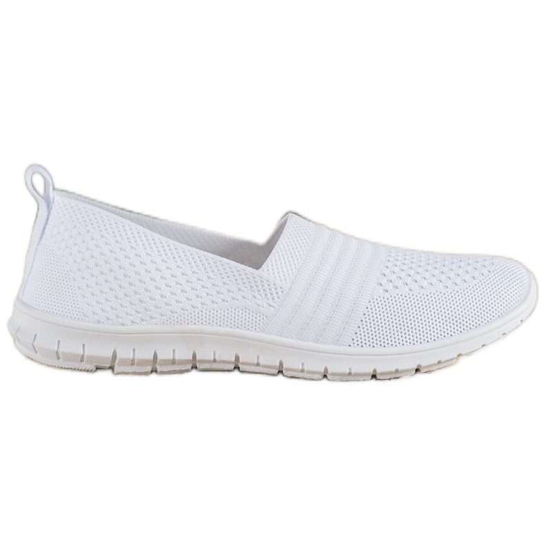 SHELOVET Comfortable Openwork Slipons white