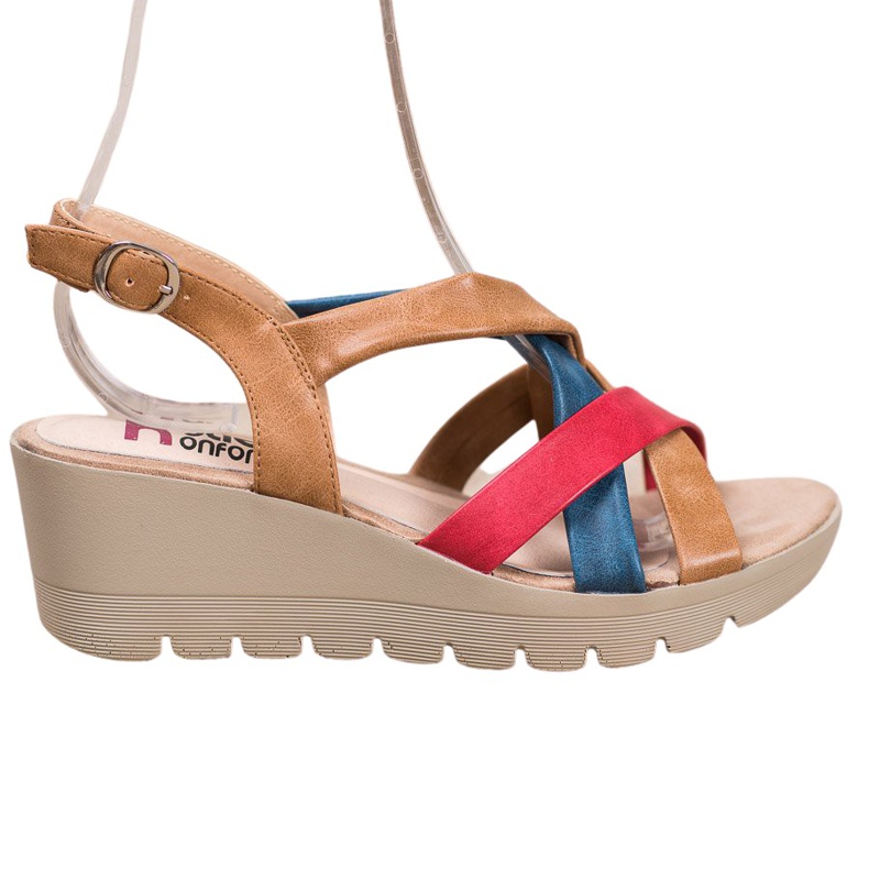 Kylie Comfortable wedge sandals multicolored